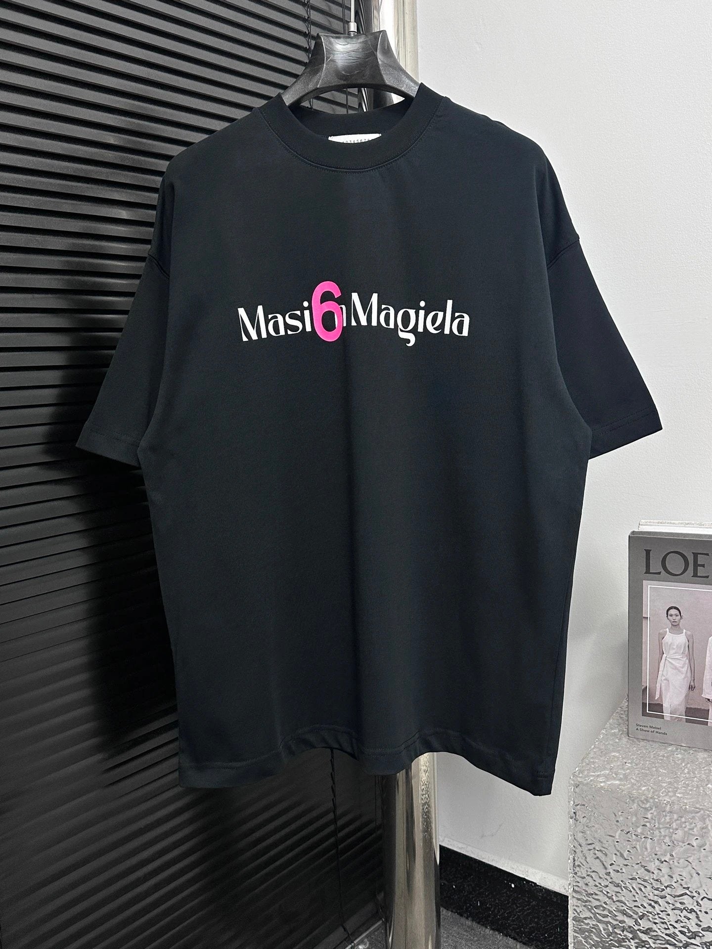 Maison Margiela T-shirt Front and Back Letter and Number Print logo round Neck Short Sleeve25ss New pure cotton T Unisex T-Shirt OS Loose Fit Base Shirt Top Half Sleeve T-Shirt