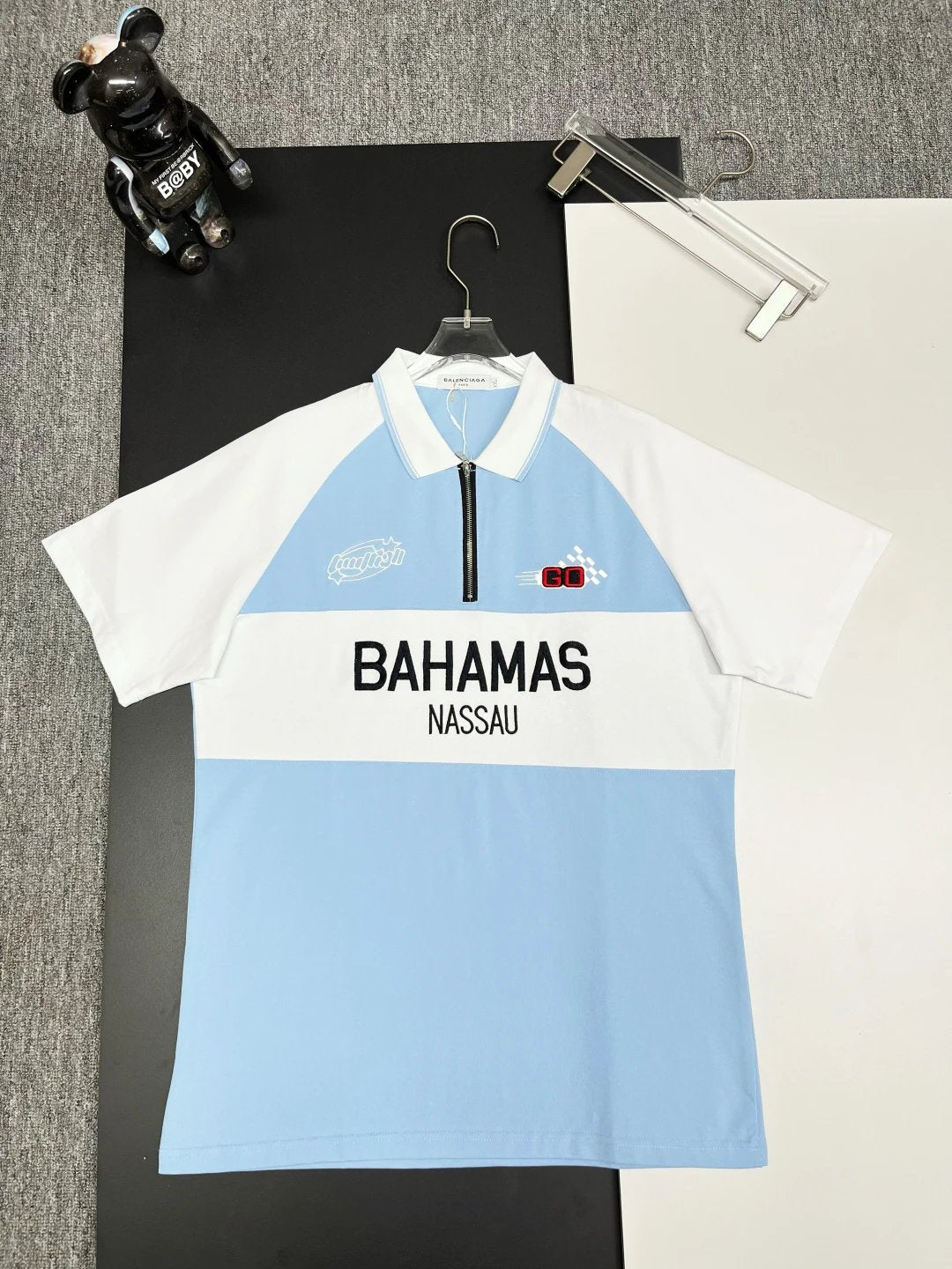 Balenciaga T-shirt Chest Letters logo Embroidery POLO Shirt Lapel Short Sleeve25ss New Unisex Summer Loose Short Sleeve T Business Commuter Short Sleeve Shirt Plus Size T-Shirt