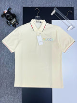 Gucci T-shirt Colorful letters on the chest logo Printing POLO Shirt Lapel Short Sleeve25ss New Unisex Style OS Loose T Summer Half Sleeve Business Shirt Plus Size T-Shirt