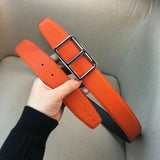 Hermes Belt Top version New High Quality Belt Men's and Women's First Layer Cowhide Belt3.8Double-Sided Available Belt