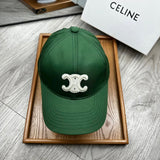 Celine Hat Big Label logo Baseball Cap Sunshade Sun Protection Duckbill Cap Large Head Circumference Slimming Face Curved Brim Versatile Sports Hat for Men and Women Couples Same Style