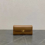 Celine Wallet Top version 【Super Original Leather】Counter Synchronous Arc De Triomphe Wallet Long Wallet Women's Handbag Clutch Purse Cowhide Leather Wallet