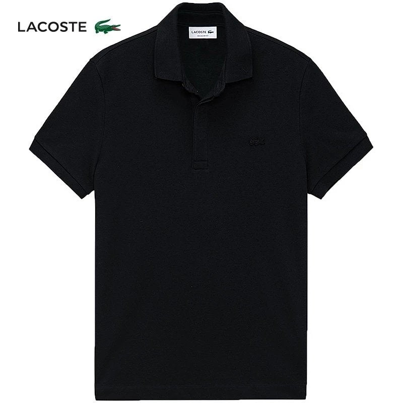 Lacoste T-shirtTop Version Men's Business Commute Classic Solid Color Casual Lapel Short Sleeve POLO Shirt