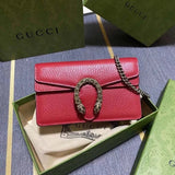 Gucci Women's Bag Top version 【Level Surrogate Shopping】Dionysus Dionysian cross-body bag mini Classic Presbyopic Khaki Mini Small Sized476432421970Classic Wine God Buckle with Original Calfskin16.5cm Dionysus mini Wine God Mini Size