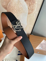 Louis Vuitton LV Belt Top version 【Counter Quality】The Most New Belt4.0cm Men's Belt Men's Leather Belt with Classic Presbyopic Checkerboard Plaid Belt with Genuine Goods Packaging in and out of the Counter No Problem Versatile Casual Fashion Formal Wear