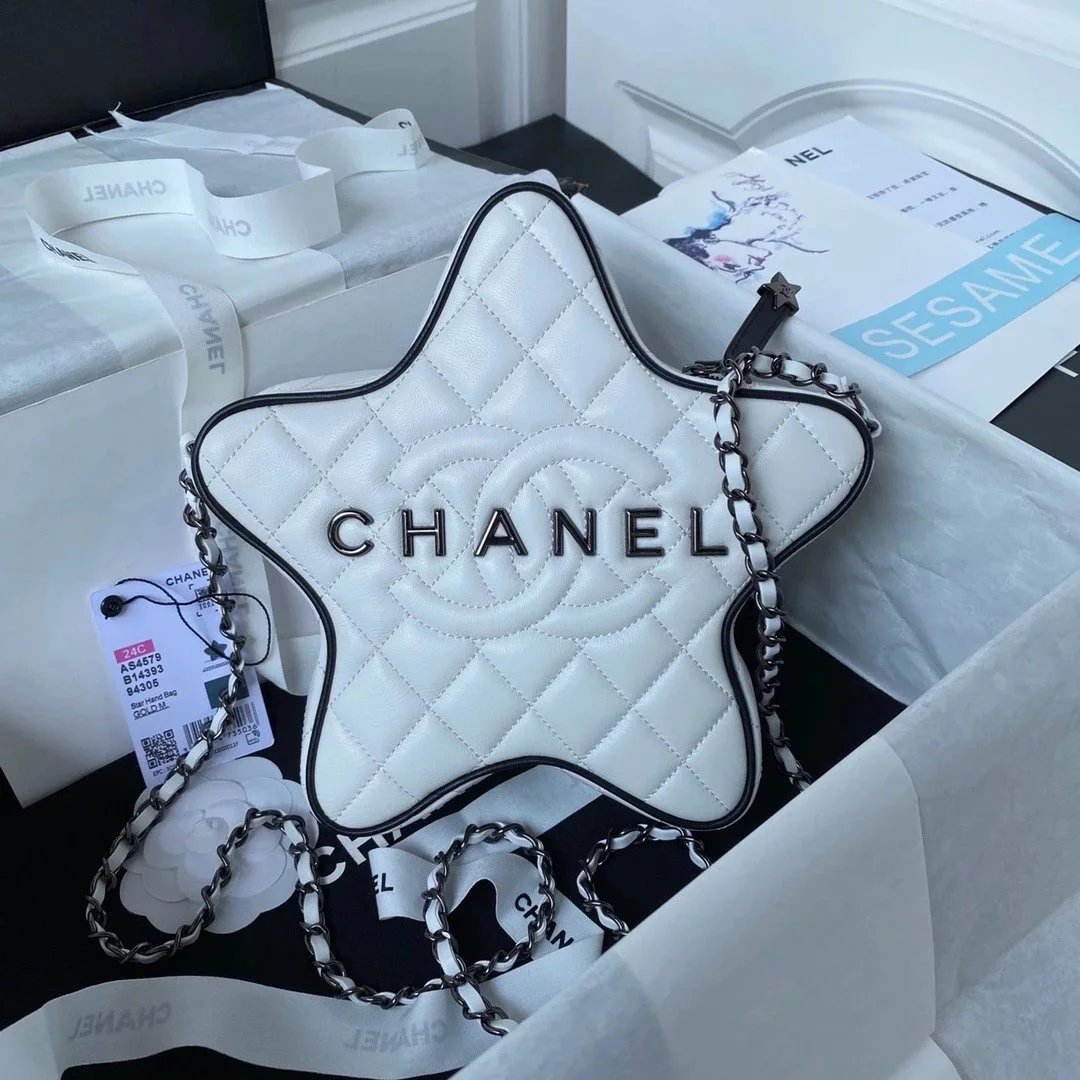 Chanel Women's Bag Top version 【**Original Surrogate Shopping Edition】chane/24C Five-Pointed Star Bag Five-Pointed Star Bag Women's Bag Crossbody Bag Shoulder Bag Chain Bag New New Star Bag VirginieViard Star Bag Middle-Aged Bag AS4579