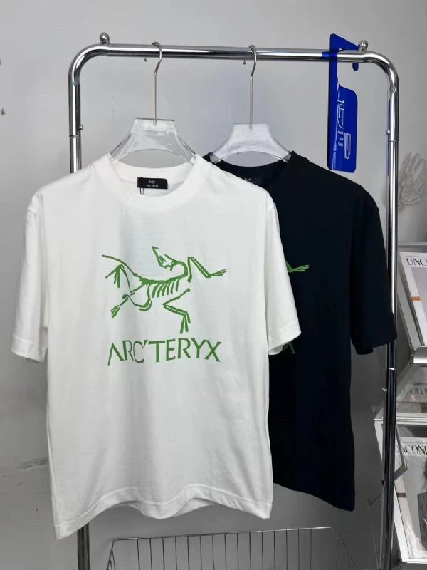 Arc'teryx T-shirt Chest Brand Pattern Print logo round Neck Short Sleeve25ss New pure cotton T Unisex T-Shirt OS Drop Shoulder Loose Fit Base Shirt Top T-Shirt Short Sleeve