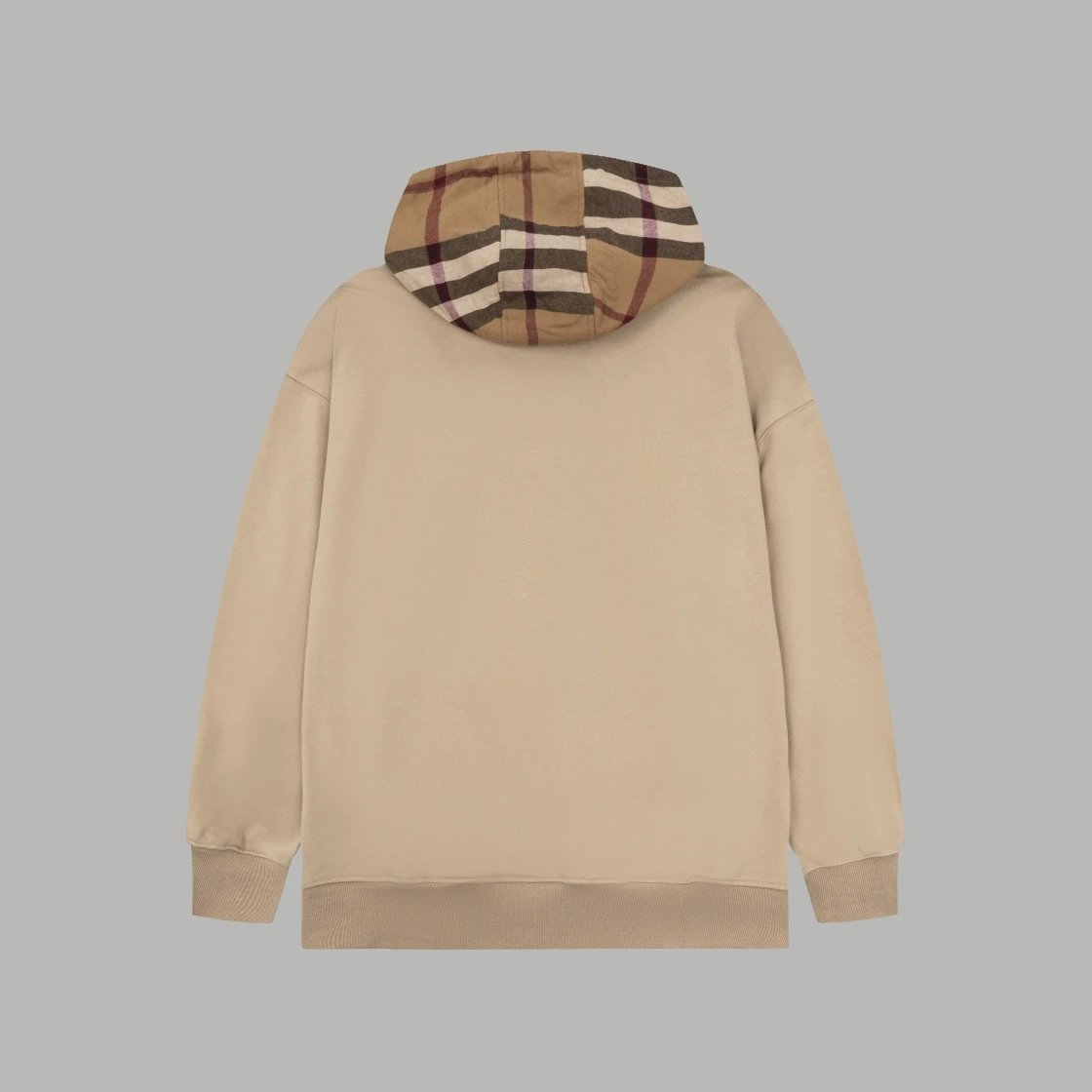 Burberry Hoodie Plaid Hoodie Sweatshirt Casual Loose Fit Pure Cotton Terry Pullover Hoodie Unisex Sports Wear Os Unisex Fit Top24ss Autumn and Winter New Products