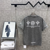 Chrome Hearts T-shirt Front and back Sanskrit letter print logo round Neck Short Sleeve25ss New pure cotton T Unisex T-Shirt OS Drop Shoulder Loose Fit Base Shirt Top T-Shirt Short Sleeve