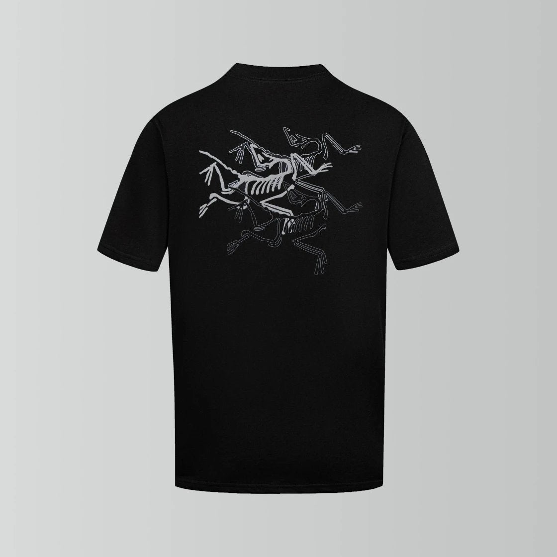 Arc'teryx T-shirt Back with Three Birds Pattern Print logo round Neck Short Sleeve25ss New Pure Cotton Unisex Style T Casual T-Shirt Base Layer Shirt OS Loose Fit Half Sleeve Top Plus Size