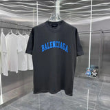 Balenciaga T-shirt Alphanumeric Characters Before and After01Printing logo round Neck Short Sleeve25ss New Pure Cotton Unisex Style T Casual T-Shirt Base Layer Shirt OS Loose Fit Half Sleeve Top Plus Size