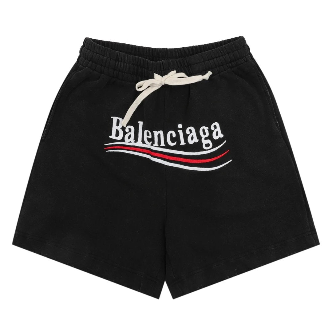 Balenciaga Shorts Front Body Cola Letter Embroidery logo Five-point Shorts25ss New Drawstring Casual5Two-Piece Casual Sweatpants Summer Pants Unisex Pure Cotton Sweatpants