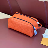 Louis Vuitton LV Wallets/Clutches Top version 【Top with High Version】【LockerDoppKit Toilet Bag】M83112Flower(Silk Screen)Black Color Wash Bag DOPP Toilet Bag/Cosmetic Bag Men's and Women's Bags Handbag Presbyopic M83112Black Flower Wash Bag Large M12641