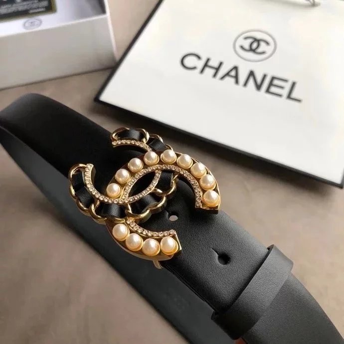 Chanel Belt Top version 3.0Wide Belt Xiaoxianger Belt Pure Original Leather Italian Imported Cowhide Double-Sided Top Layer Leather Belt Fashion Casual Xiaoxiangjia Women's Belt