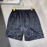 Dior shorts Allover Gradient Letter Print logo Beach Shorts25ss New Men's and Women's Casual Trendy Brand Five-Point Shorts os Loose Quick-Dry Large Shorts5Pants