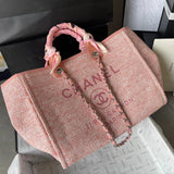 Chanel Women's Bag Top version 【**High-End Version】Early Spring New Color1Beach Denim Canvas Bag Classic Beach Bag Tote Bag Shopping Bag Handbag Mummy Bag Large Capacity Casual Women's Bag Large Beach Bag