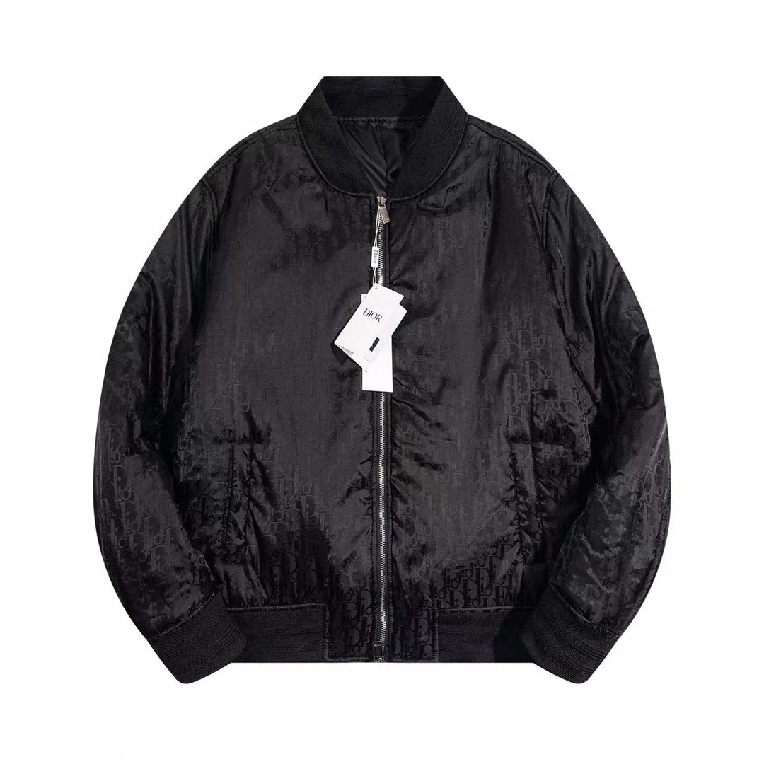 Dior Jackets Pattern Jacquard Cotton Jacket Coat Cotton Padded Jacket Unisex Winter Warm Sports Casual Loose Versatile Jacket