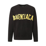 Balenciaga Sweater Front and Back Letters logo Knitted Crew Neck Sweater Long Sleeve Pullover Thickened Lazy Style OS Loose Fit Unisex Top Jacket for Both Inner and Outer Wear