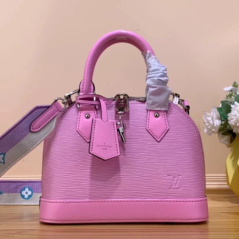 Louis Vuitton LV Women's Bag Top version Classic Chessboard Plaid Presbyopic Shell Bag Handbag Crossbody Shoulder Bag23New Water Ripple Cowhide Series New Handbag Shell Bag Women's Bag