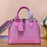 Louis Vuitton LV Women's Bag Top version Classic Chessboard Plaid Presbyopic Shell Bag Handbag Crossbody Shoulder Bag23New Water Ripple Cowhide Series New Handbag Shell Bag Women's Bag
