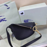 Burberry Women's Bag Top version 【Original Leather】Latest Knight Horse Bag KnightBag Handbag DanielLee23Autumn and Winter New Knight Package Made of Grain Grain Calfskin Fabric