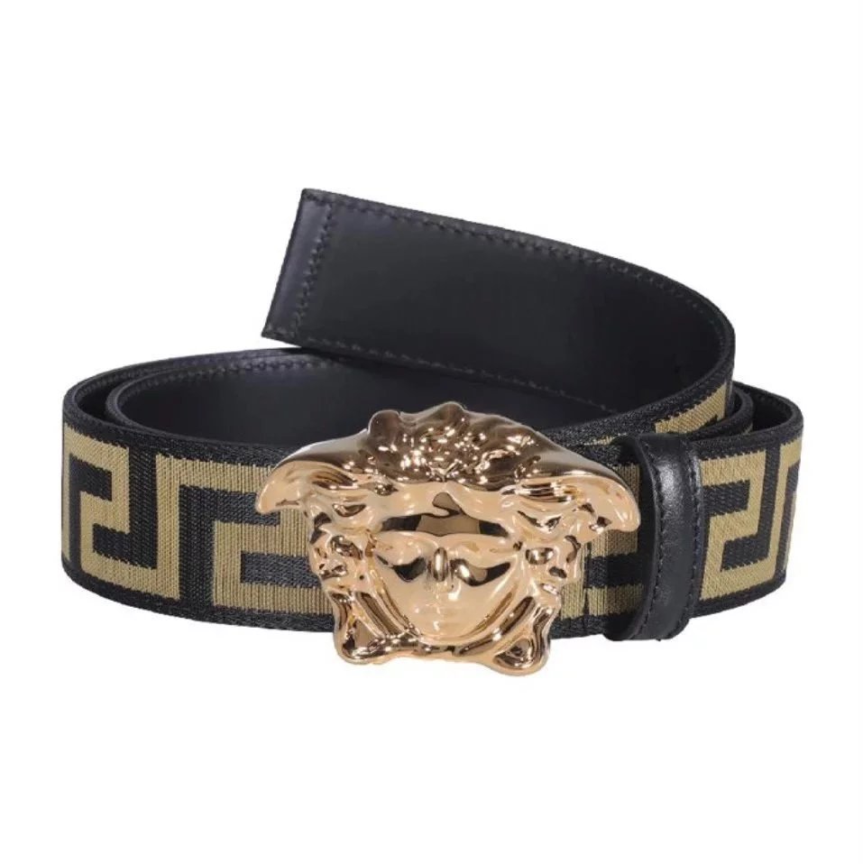 VERSACE Belt Top version Summer New Full Set Belt Belt Fashion Trendy Genuine Leather Business Casual Men's Belt Cowhide Pant Belt