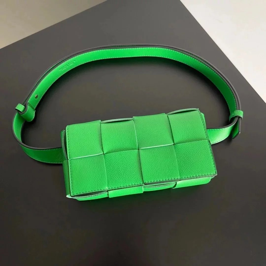 Bottega Veneta Women's Bag Top version 【Level Surrogate Shopping】New Men's Waist Bag Chest Bag Small Bag Mobile Phone Bag thebeltcassette Small Square Bag Plaid Waist Bag Chest Bag Rubik's Cube Bag8Plaid Waist Bag Men's and Women's Bags Crossbody Bag Oil