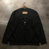 Chrome Hearts Hoodie Horseshoe Embroidered Studded Crewneck Sweatshirt Long Sleeve Base Shirt Outerwear Trendy Unisex Sports Casual Loose Fit Versatile Autumn Winter New Arrival