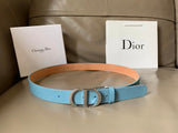 Dior Belt Top version Original Order Original Order Women's Belt Width3.0cm Genuine Goods Quality Counter Full Set Packaging Original Leather Material Classic Presbyopic Full Printed Canvas Full Vertical Surface Calfskin Lychee Pattern Bottom Letter Buckl