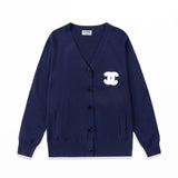 Chanel Sweater Classic Wild Never Outdated Series Excellent Early Autumn Front and Rear Towel Embroidery logo