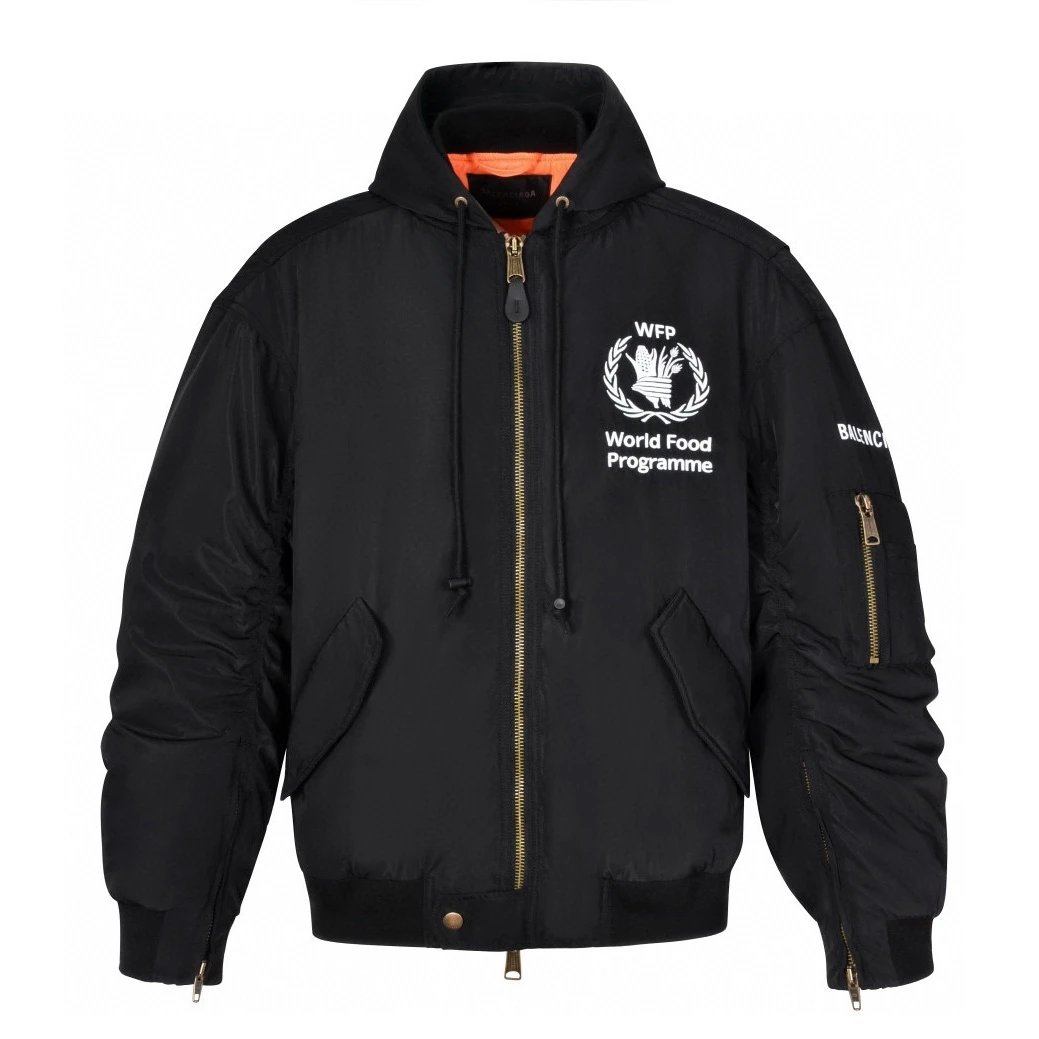 Balenciaga Down Jacket 23FW WFP Flying Baseball Jacket Cotton Coat Unisex Winter Warm Sports Casual Loose Fit Versatile