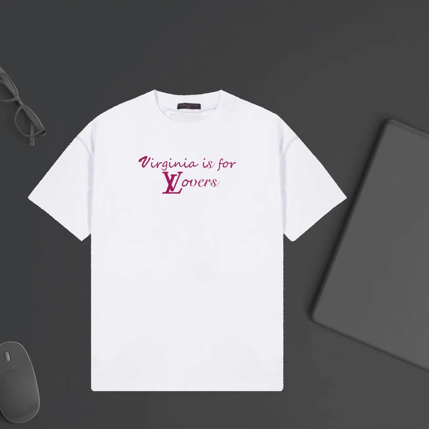 Louis Vuitton LV T-shirt Chest Letter Print logo round Neck Short Sleeve25ss New Pure Cotton Unisex Style T T-shirt OS Loose Fit Base Shirt Half Sleeve T-Shirt Top Half Sleeve
