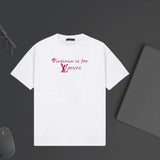 Louis Vuitton LV T-shirt Chest Letter Print logo round Neck Short Sleeve25ss New Pure Cotton Unisex Style T T-shirt OS Loose Fit Base Shirt Half Sleeve T-Shirt Top Half Sleeve