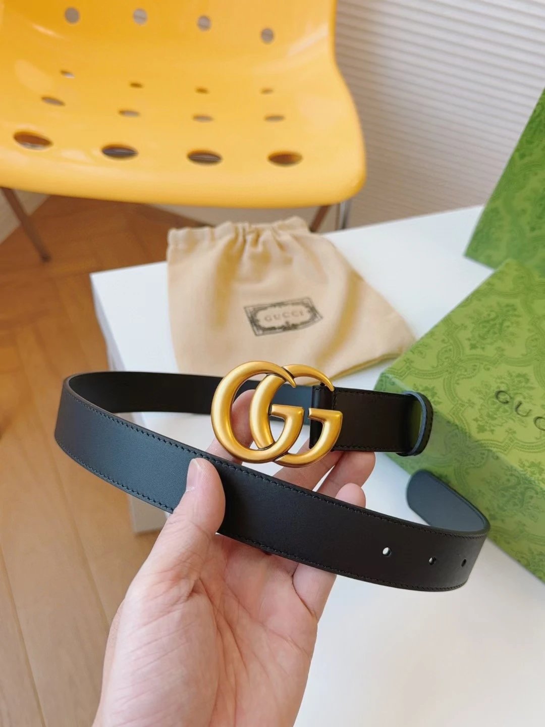 Gucci Belt Top version 《Full Package》New Original Women's Belt2.0Genuine Leather Belt Women's Pair g Belt Men's Fashion Casual Original Leather Gujia Belt GG Home Pant Belt Female Guqi Guqi Shi Belt Feila Grid