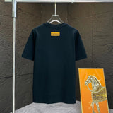 Louis Vuitton LV T-shirt Chest Letter Print logo round Neck Short Sleeve25ss New pure cotton T Unisex T-Shirt OS Drop Shoulder Loose Fit Base Shirt Top T-Shirt Short Sleeve