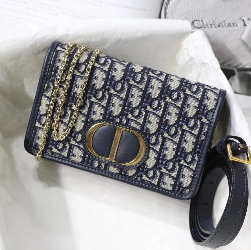 Dior Women's Bag Top version 【Version】Montaigne30Series Two-in-One Clutch2086Backpack Crossbody Bag Waist Bag Clutch Women's Bag