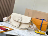 Louis Vuitton LV Women's Bag Top version Super Original Leather2022New Baguette Bag Presbyopic Underarm Shoulder Messenger Bag