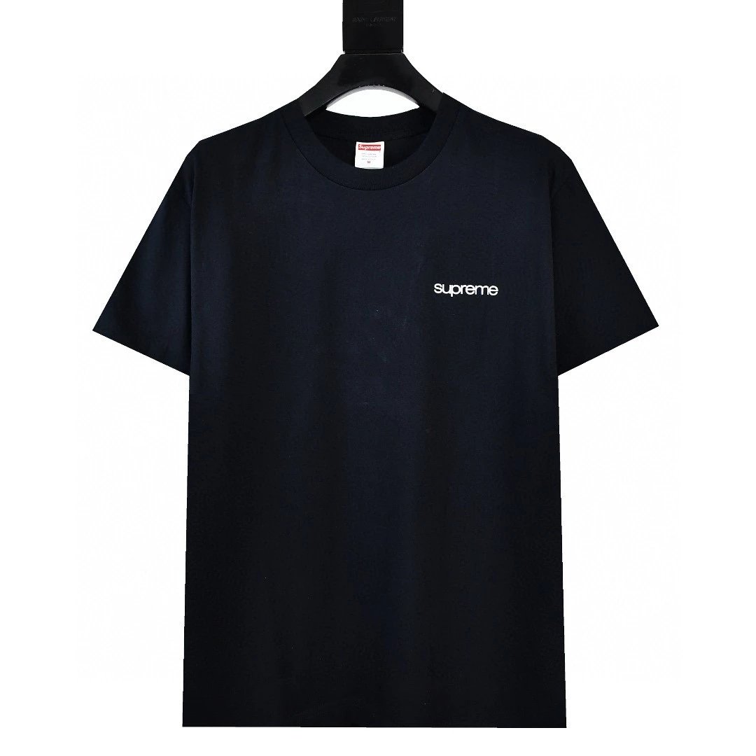 Supreme T-shirt Top Version Counter Same Style Pure Cotton Summer Men's and Women's Same Fashion Loose All-Matching2024New Short Sleeve T T-shirt