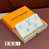 Louis Vuitton LV Wallets/Clutches Top version 【**Version】24Early Spring New Zipper Wallet Zipper Card Holder Coin Purse Women's Wallet M60574M69794