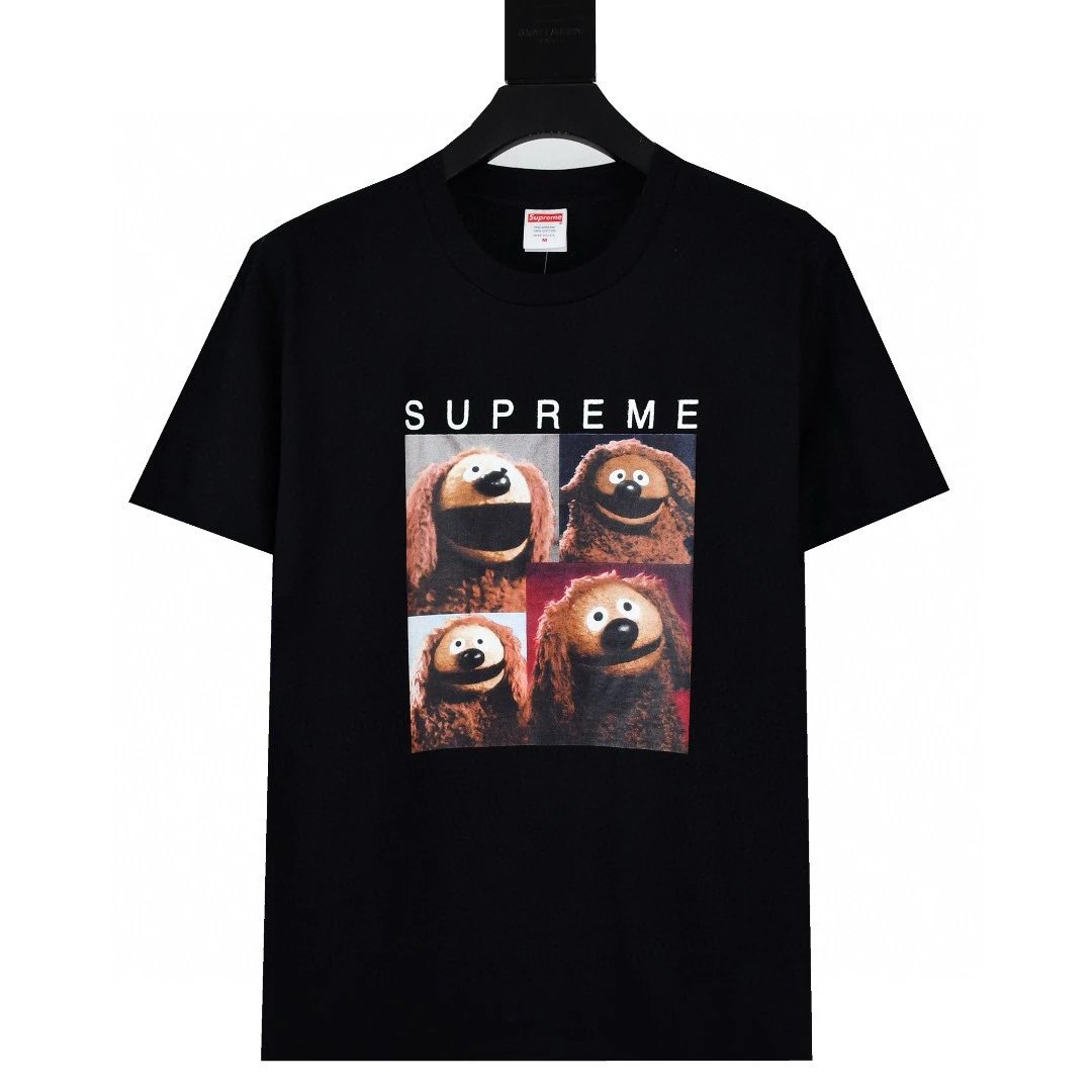 Supreme T-shirt Top Version Counter Same Style Pure Cotton Summer Men's and Women's Same Fashion Loose All-Matching2024New Short Sleeve T T-shirt