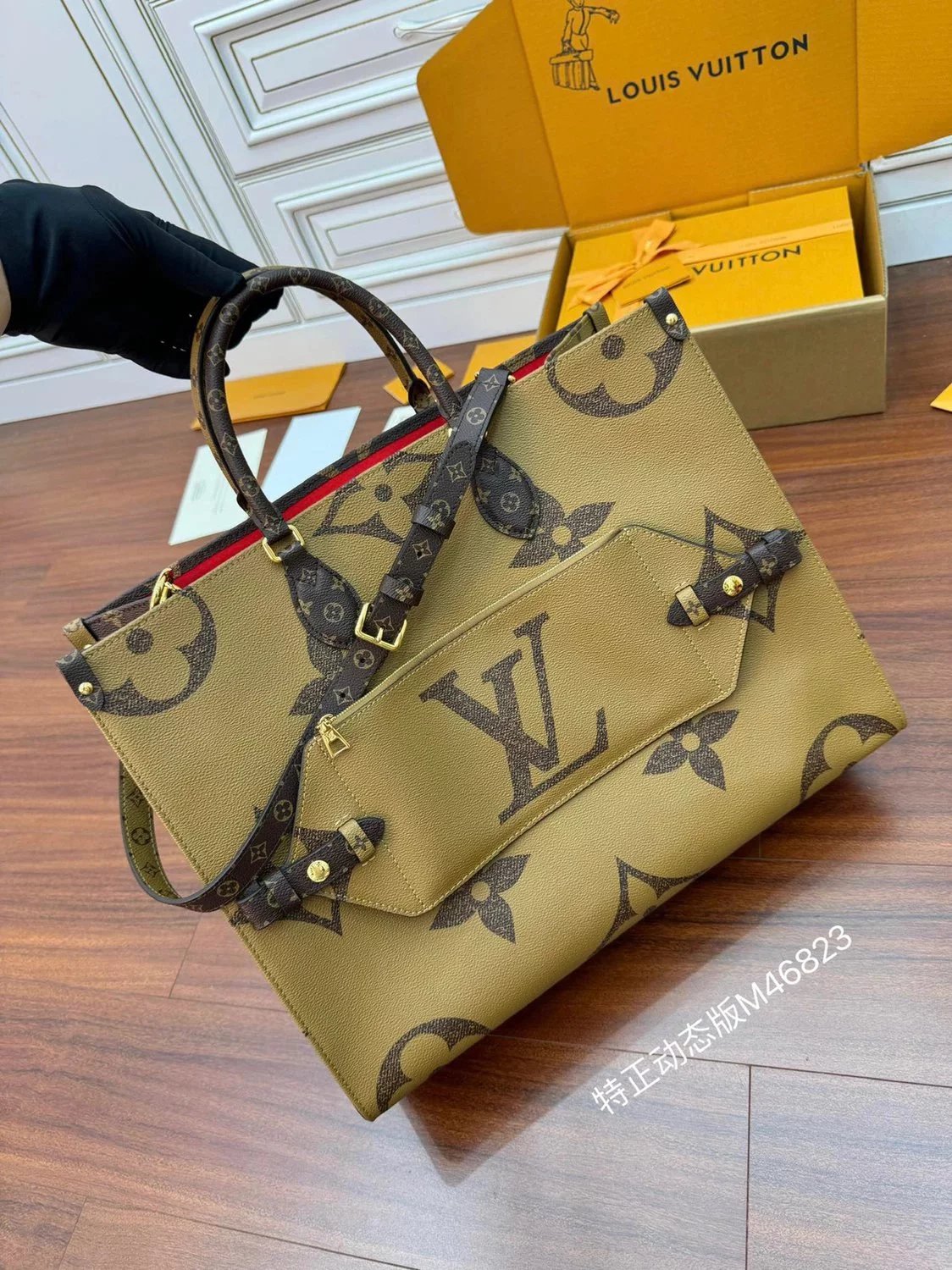 Louis Vuitton LV Women's Bag Top version 【Tax-Free Version Original Chip Version】2024New Voyage Portable Tote Bag All-Steel Hardware Dynamic Code Chip Version Shoulder Bag Shopping Bag Two-in-One Tote Bag New Women's Bag Handbag Cubic Bag Series OnTheGo H
