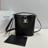 Celine women's bag Top version 【Highest Version Original Leather】24S New Louise Bucket Bag Medium28cm Arc De Triomphe Portable Bucket Bag Commuter Bag Handbag Women's Bag Shoulder Messenger Bag Matching Wallet Coin Pocket116613