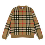 Burberry Sweater Color Block Plaid Classic Crew Neck Sweater Long Sleeve Thickened Lazy Style Unisex Loose Knit Top Coat Versatile Casual Wear