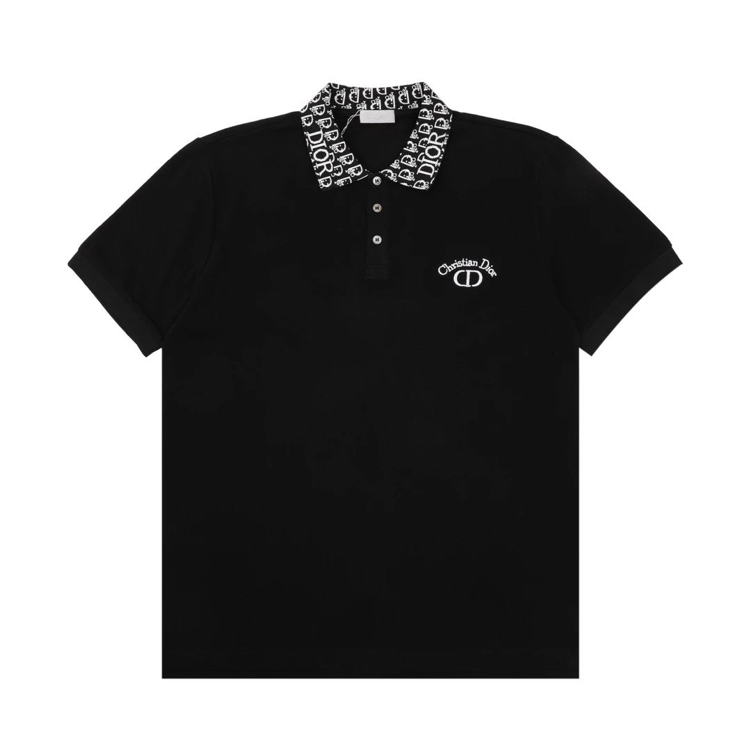 Dior T-shirt Chest Letters logo Embroidery POLO Shirt Lapel Short Sleeve25ss New Unisex Style OS Loose T Summer Half Sleeve Business Shirt Plus Size T-Shirt