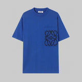 LOEWE T-shirt Pocket Knit Logo logo round Neck Short Sleeve25ss New pure cotton T Unisex T-Shirt OS Loose Fit Base Shirt Top Half Sleeve T-Shirt
