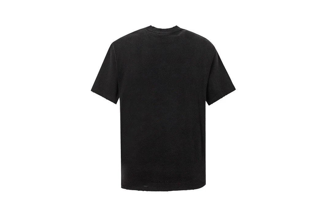 Balenciaga T-shirt German Panzer Series Limited Edition Letter Embroidery Crew Neck Short Sleeve Pure Cotton T T-shirt ins Unisex Basic Shirt Simple Summer New Casual T-Shirt