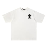 Chrome Hearts T-shirt Three-dimensional Chest LOGO Embroidered Crew Neck Short Sleeve25ss New pure cotton T Unisex T-Shirt OS Loose Fit Base Shirt Top T-Shirt Short Sleeve