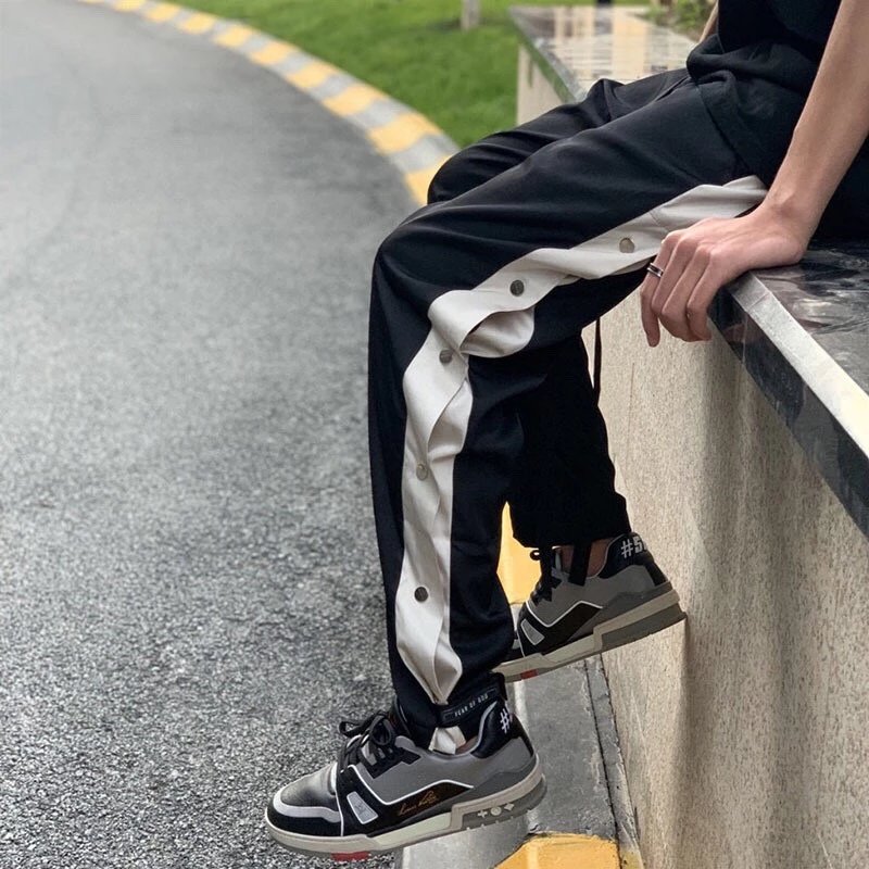 ESSENTIALS Sweatpants Season 6 Main Line Side Velcro Ribbon Breasted High Street Trousers Sweatpants Tide