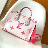 Louis Vuitton LV Women's Bag Top version Early Spring New Small Size Classic Floral Tote Bag Mummy Bag Shoulder Portable Messenger Shopping Bag New Small Size25cm Gray Black