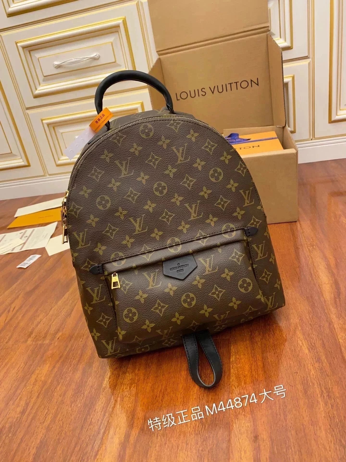 Louis Vuitton LV Backpack Top version 【Super Original Leather】PALMSPRINGS Presbyopic Backpack mini Backpack Small Bookbag M44871M44873M42411Women's Backpack Classic Schoolbag Backpack